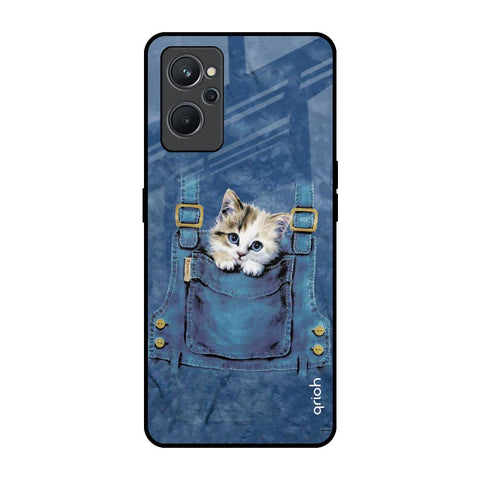 Kitty In Pocket Realme 9i Glass Back Cover Online