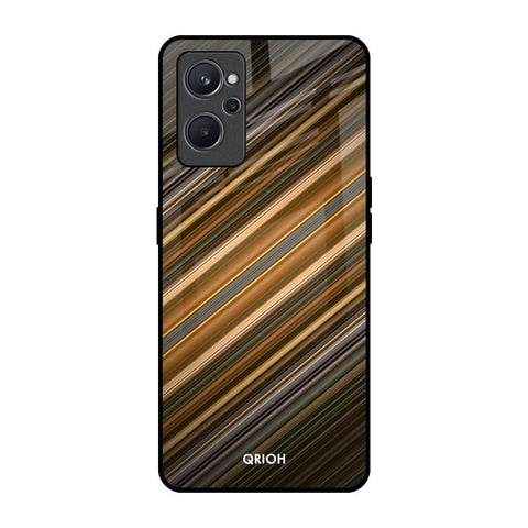 Diagonal Slash Pattern Realme 9i Glass Back Cover Online