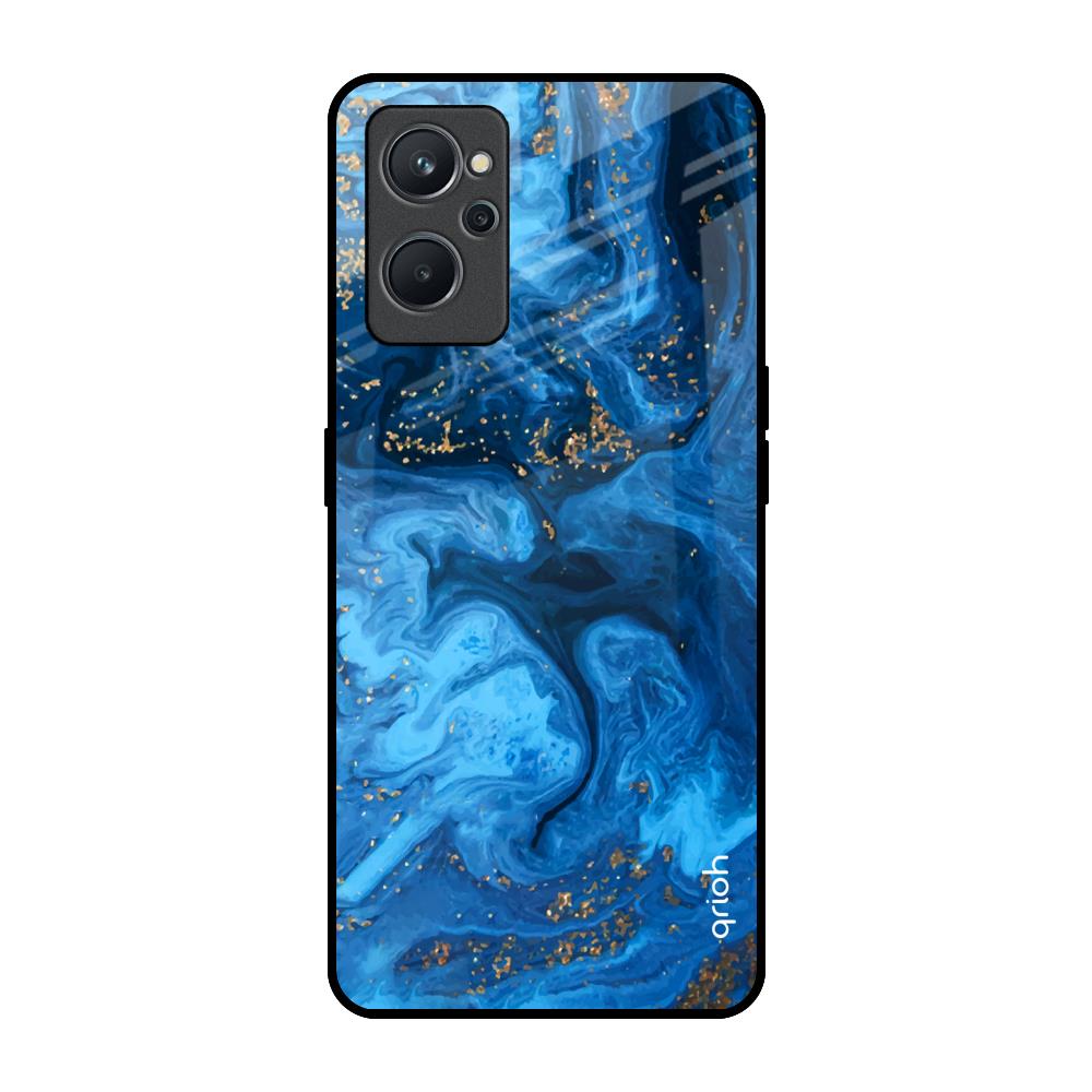 Gold Sprinkle Realme 9i Glass Back Cover Online