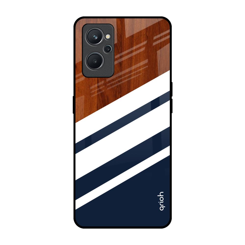 Bold Stripes Realme 9i Glass Back Cover Online
