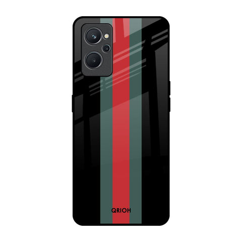 Vertical Stripes Realme 9i Glass Back Cover Online