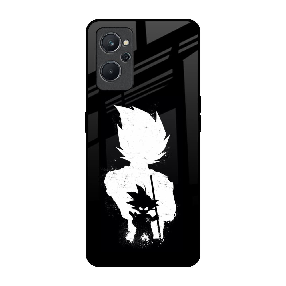 Monochrome Goku Realme 9i Glass Back Cover Online