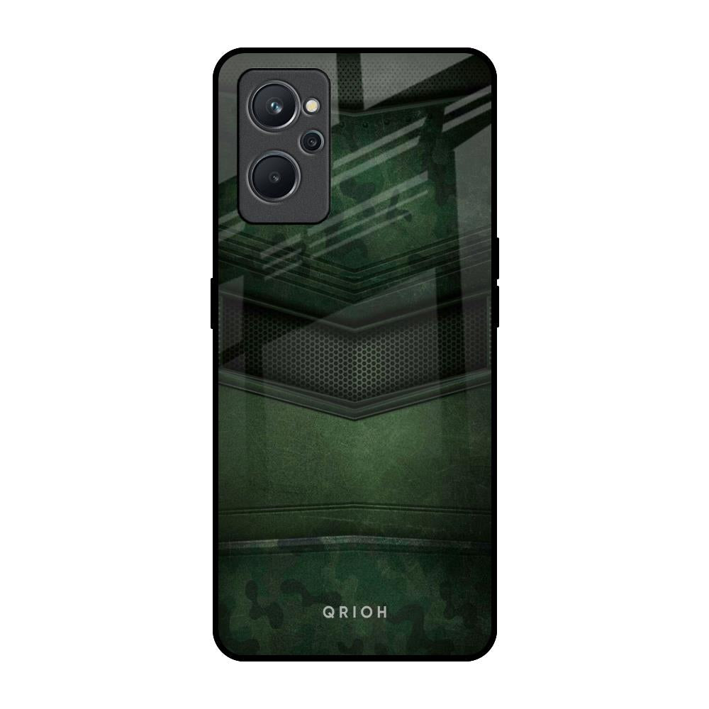 Green Leather Realme 9i Glass Back Cover Online