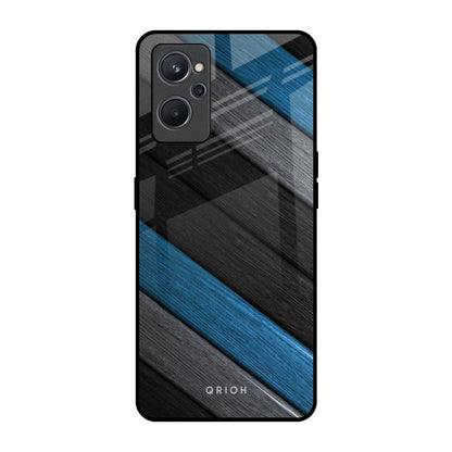Multicolor Wooden Effect Realme 9i Glass Back Cover Online