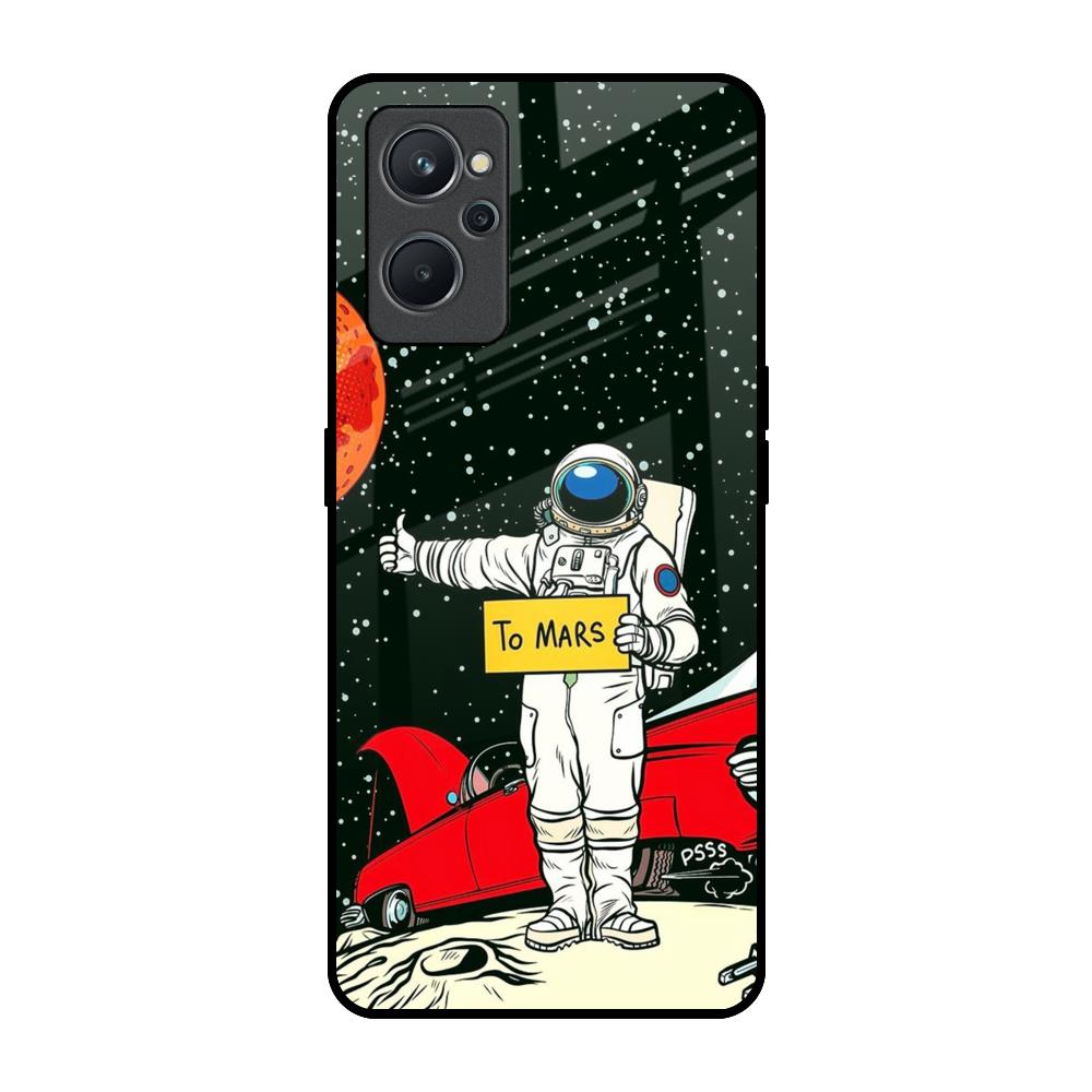 Astronaut on Mars Realme 9i Glass Back Cover Online