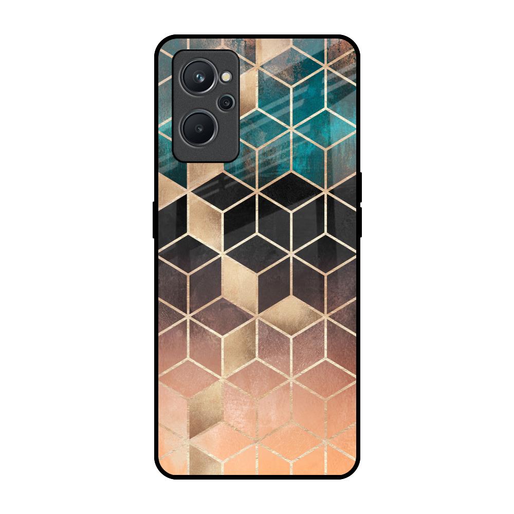 Bronze Texture Realme 9i Glass Back Cover Online