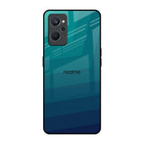 Green Triangle Pattern Realme 9i Glass Back Cover Online