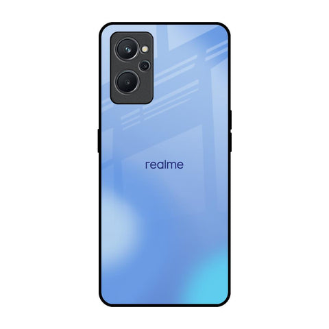 Vibrant Blue Texture Realme 9i Glass Back Cover Online