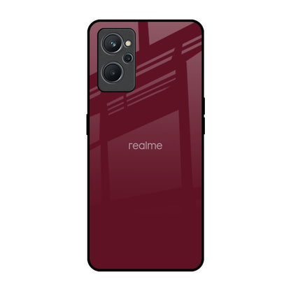 Classic Burgundy Realme 9i Glass Back Cover Online