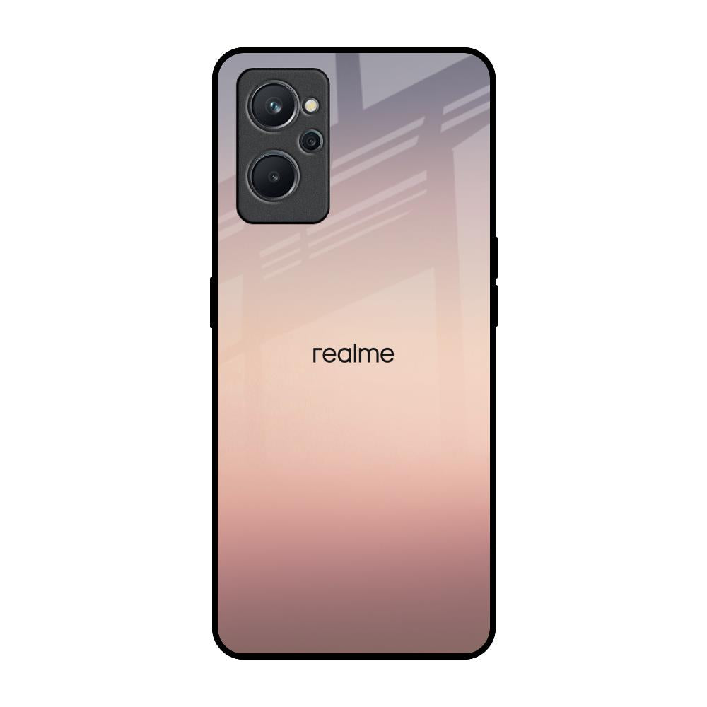 Golden Mauve Realme 9i Glass Back Cover Online