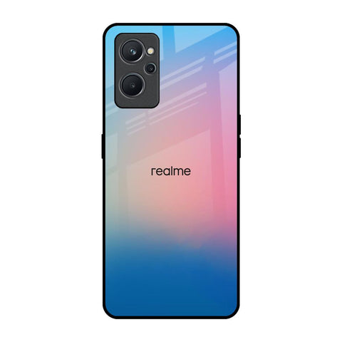 Blue & Pink Ombre Realme 9i Glass Back Cover Online