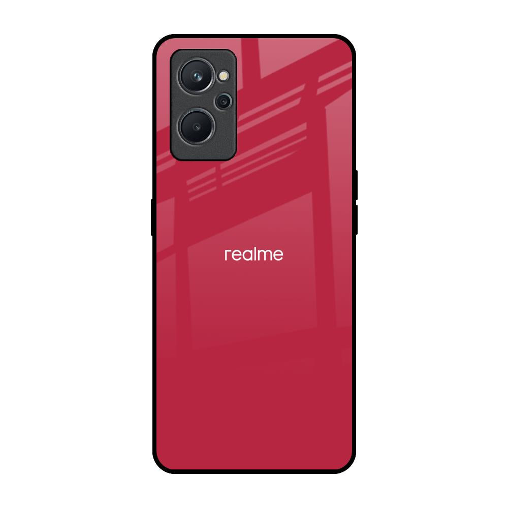 Solo Maroon Realme 9i Glass Back Cover Online