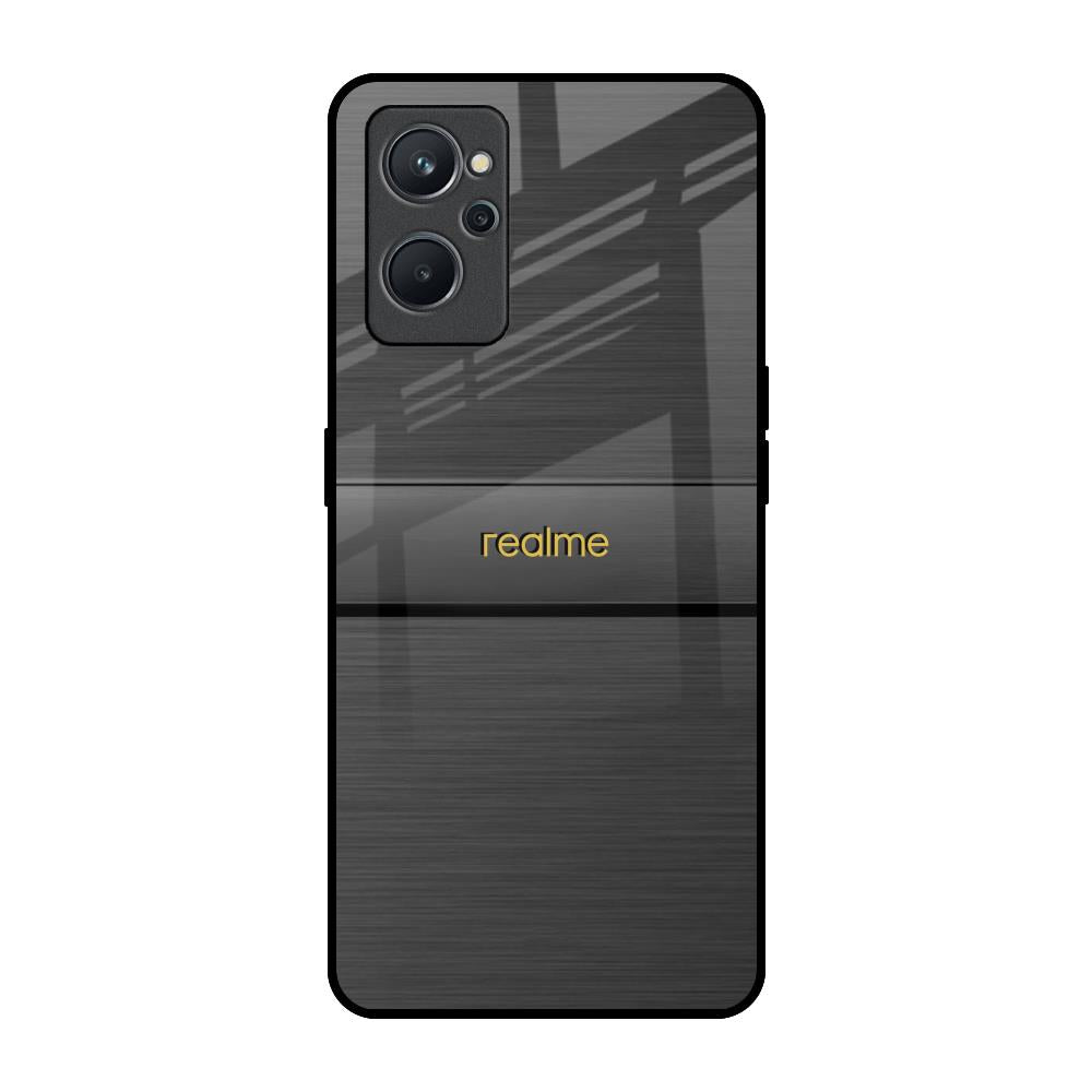Grey Metallic Glass Realme 9i Glass Back Cover Online