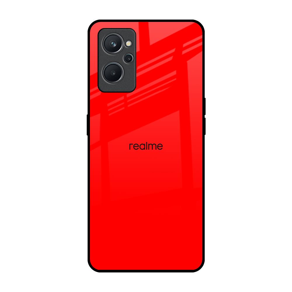 Blood Red Realme 9i Glass Back Cover Online
