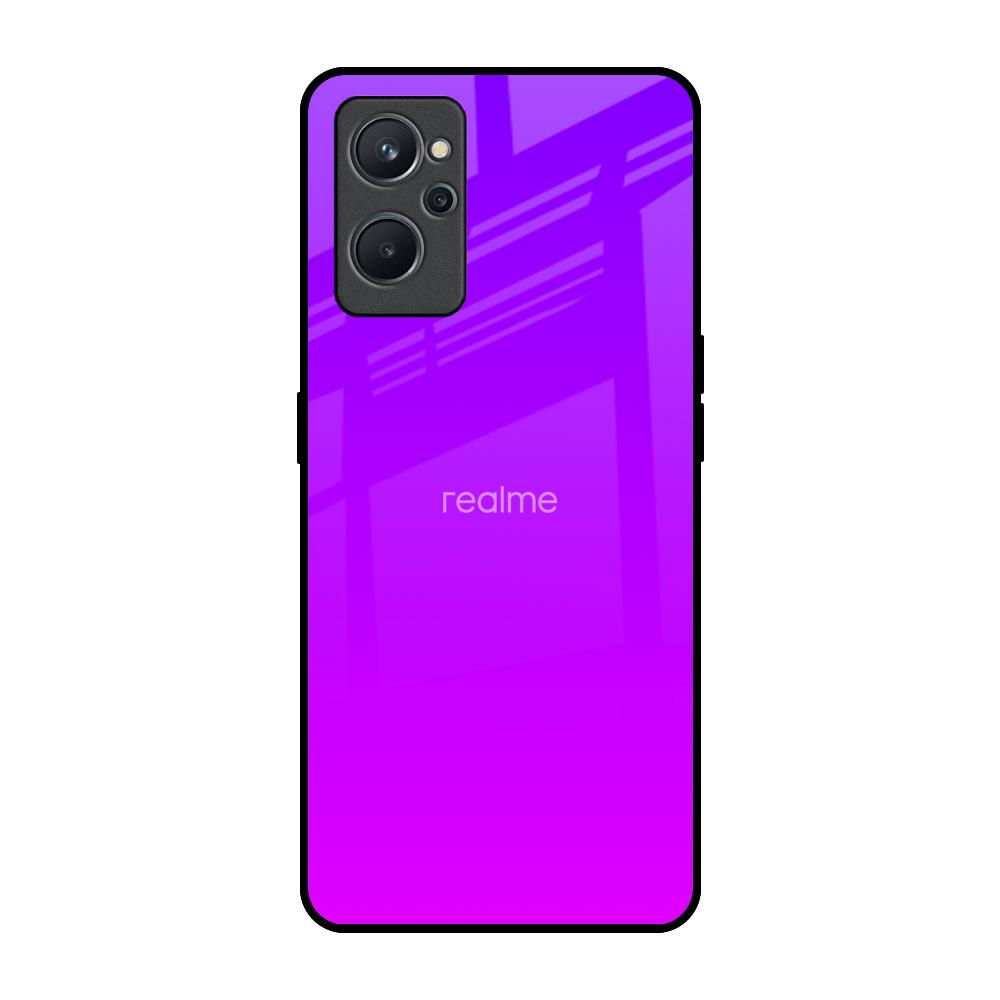 Purple Pink Realme 9i Glass Back Cover Online