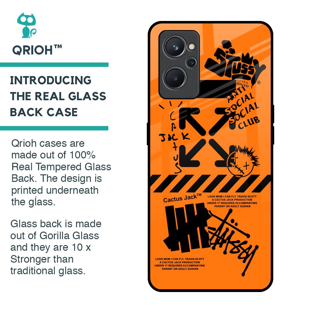 Anti Social Club Glass Case for Realme 9i