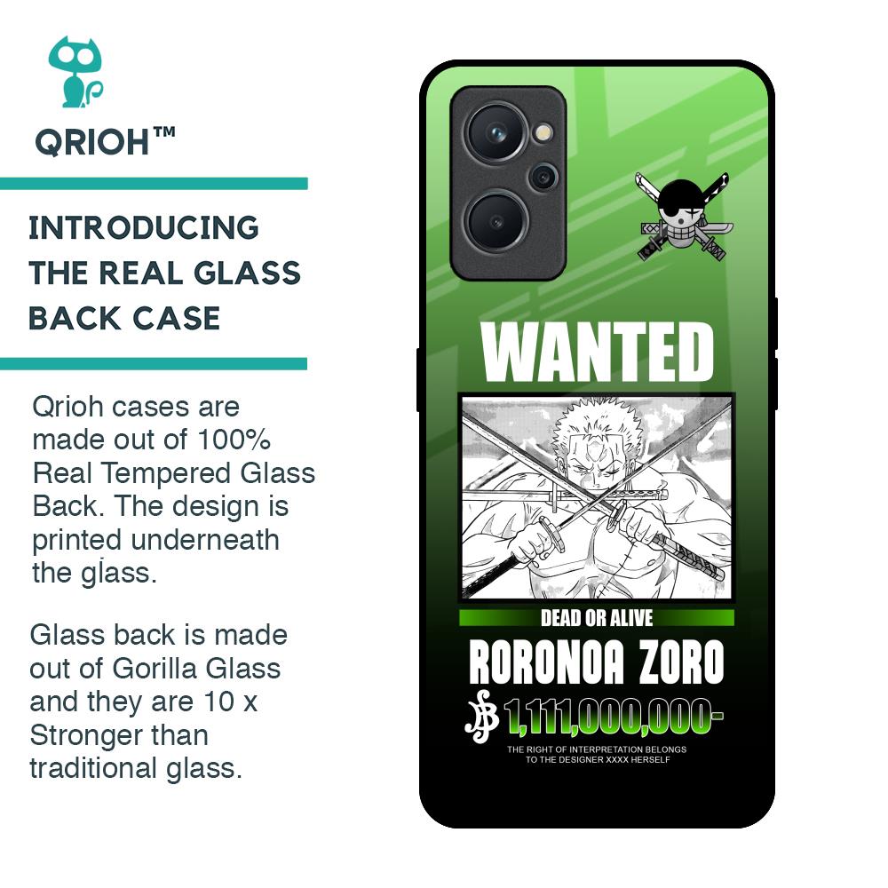 Zoro Wanted Glass Case for Realme 9i