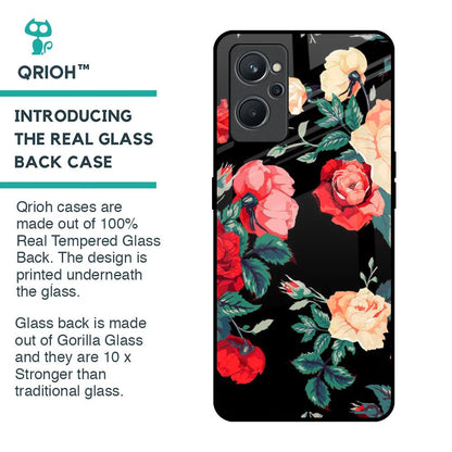 Floral Bunch Glass Case For Realme 9i