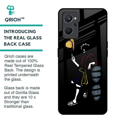 Luffy Line Art Glass Case for Realme 9i