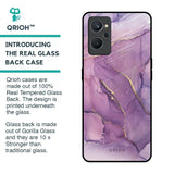 Purple Gold Marble Glass Case for Realme 9i