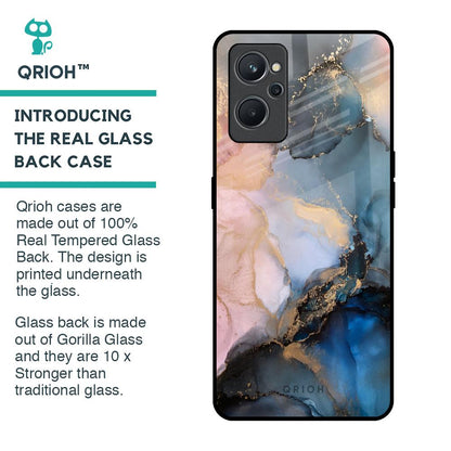 Marble Ink Abstract Glass Case for Realme 9i