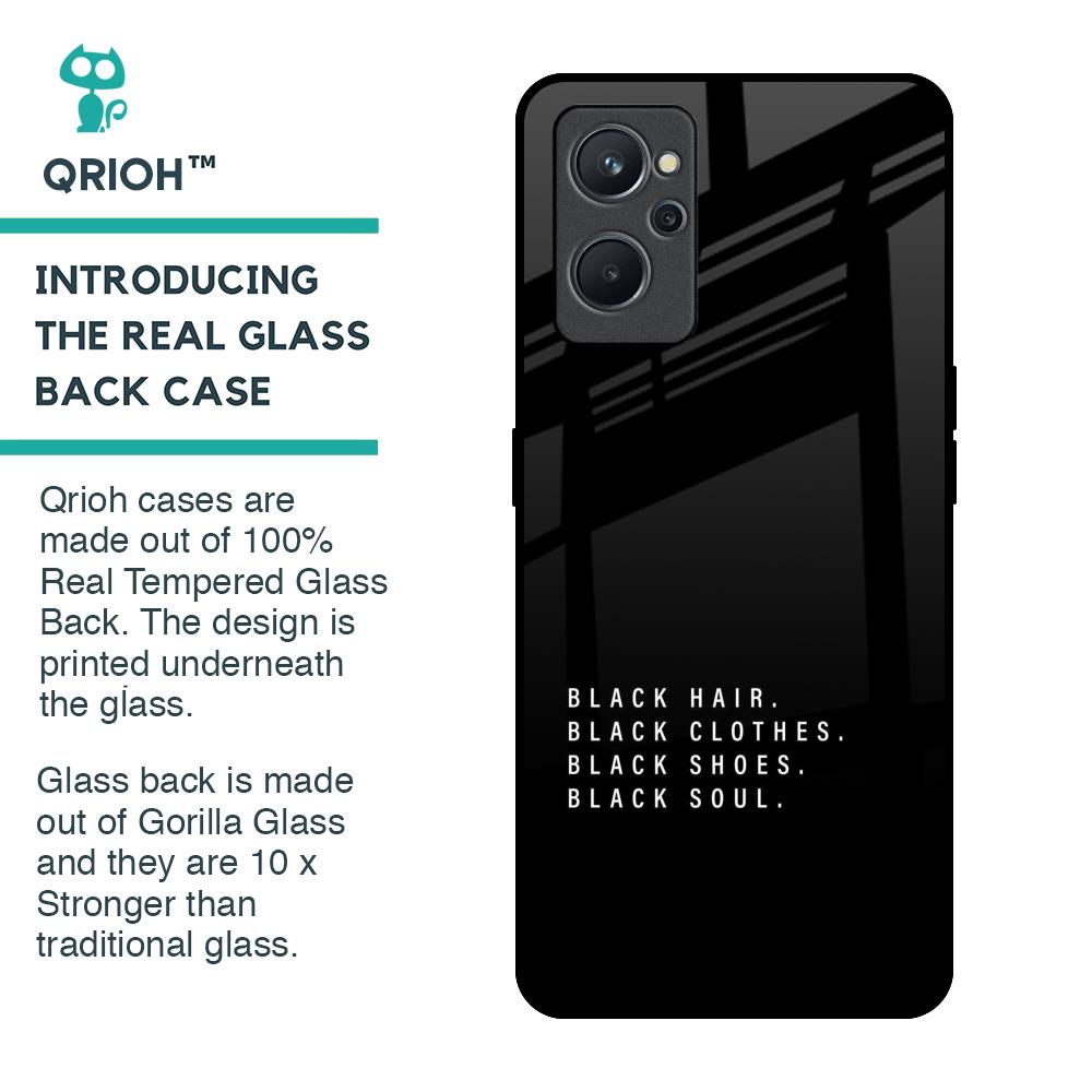 Black Soul Glass Case for Realme 9i