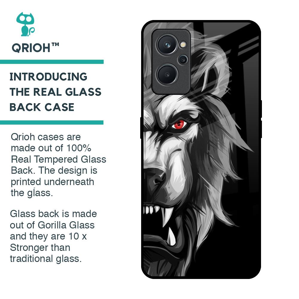 Wild Lion Glass Case for Realme 9i