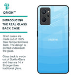 Wavy Blue Pattern Glass Case for Realme 9i