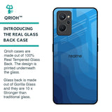 Blue Wave Abstract Glass Case for Realme 9i
