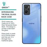 Vibrant Blue Texture Glass Case for Realme 9i