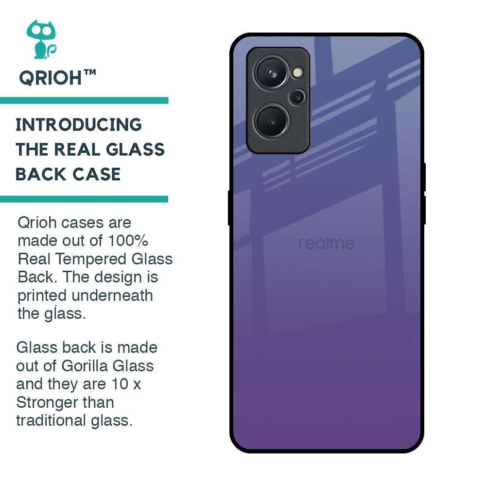 Indigo Pastel Glass Case For Realme 9i