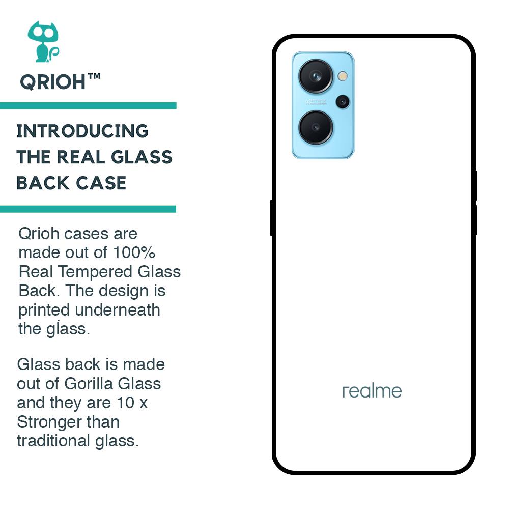 Arctic White Glass Case for Realme 9i