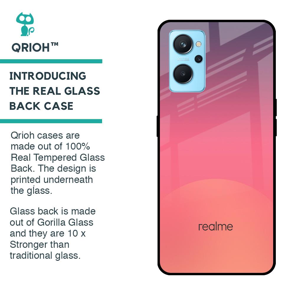 Sunset Orange Glass Case for Realme 9i