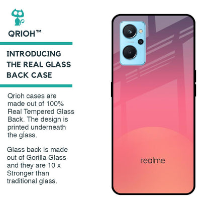 Sunset Orange Glass Case for Realme 9i