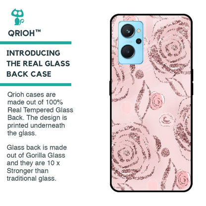 Shimmer Roses Glass case for Realme 9i
