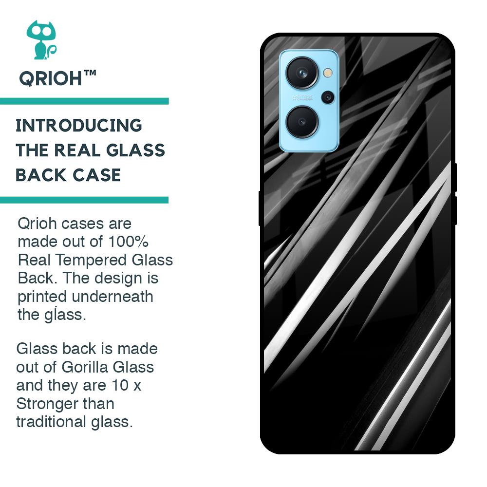 Black & Grey Gradient Glass Case For Realme 9i