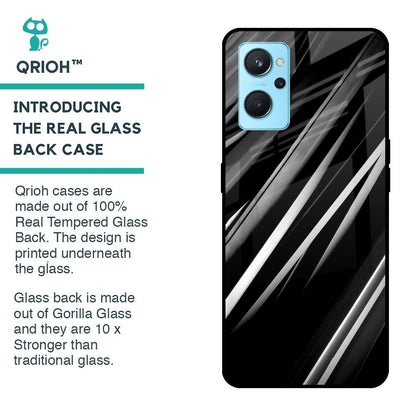 Black & Grey Gradient Glass Case For Realme 9i