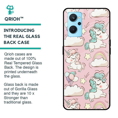 Balloon Unicorn Glass case for Realme 9i
