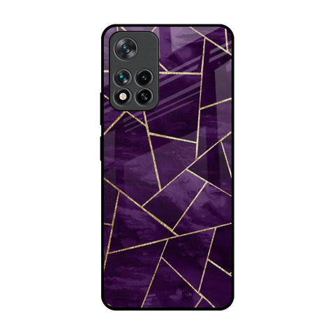 Geometric Purple Mi 11i Glass Back Cover Online