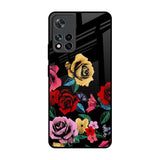 Floral Decorative Mi 11i Glass Back Cover Online