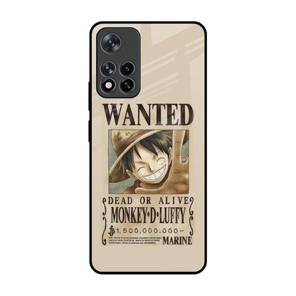 Luffy Wanted Mi 11i Glass Back Cover Online