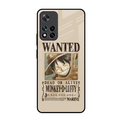 Luffy Wanted Mi 11i Glass Back Cover Online