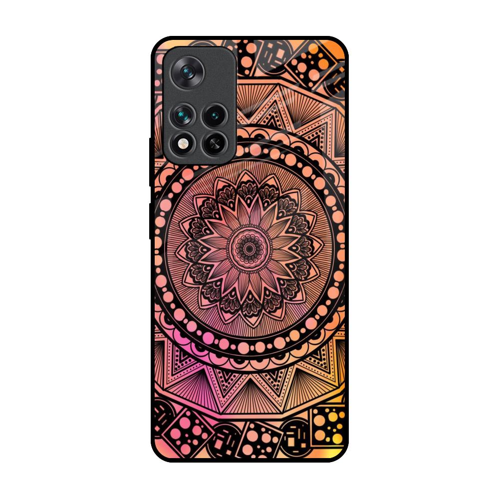 Floral Mandala Mi 11i Glass Back Cover Online
