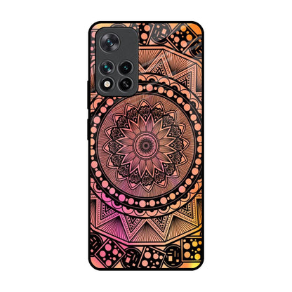 Floral Mandala Mi 11i Glass Back Cover Online