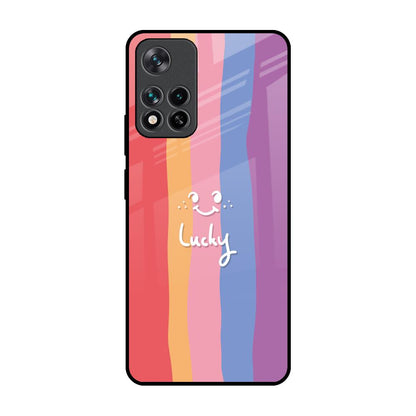 Lucky Abstract Mi 11i Glass Back Cover Online