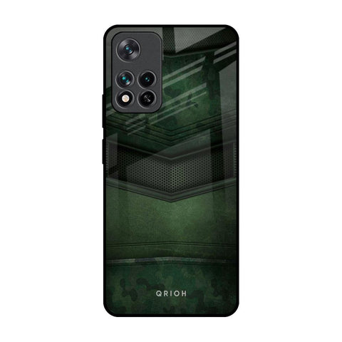 Green Leather Mi 11i Glass Back Cover Online