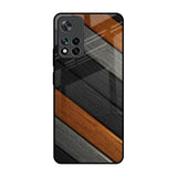 Tri Color Wood Mi 11i Glass Back Cover Online