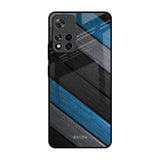 Multicolor Wooden Effect Mi 11i Glass Back Cover Online