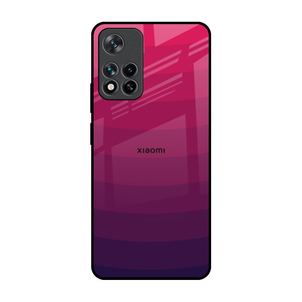 Wavy Pink Pattern Mi 11i Glass Back Cover Online