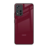 Classic Burgundy Mi 11i Glass Back Cover Online